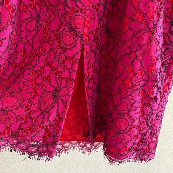 Likely Revolve Pink and Red Lace spaghetti strap cocktail dress - Picture 10 of 10